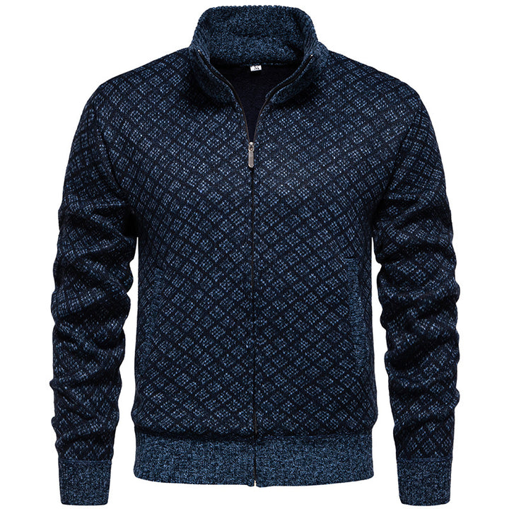 Herren sportliche Strickjacke mit modernem Muster Aliams