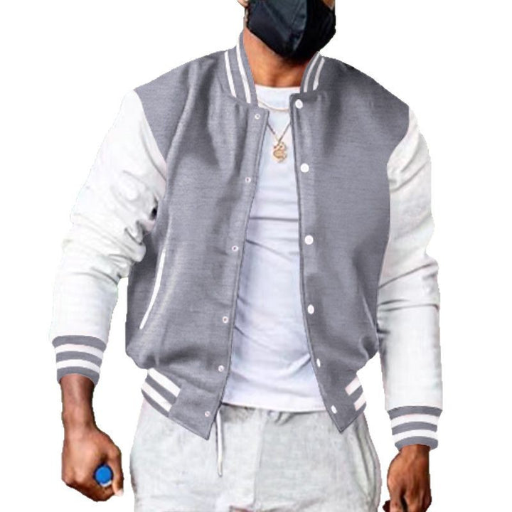 Herren Varsity-Jacke mit farblich abgesetzten Ärmeln und seitlichen Taschen Aliams