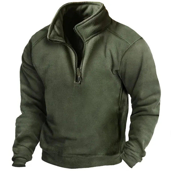 Herren Fleece Pullover mit stehendem Kragen Aliams
