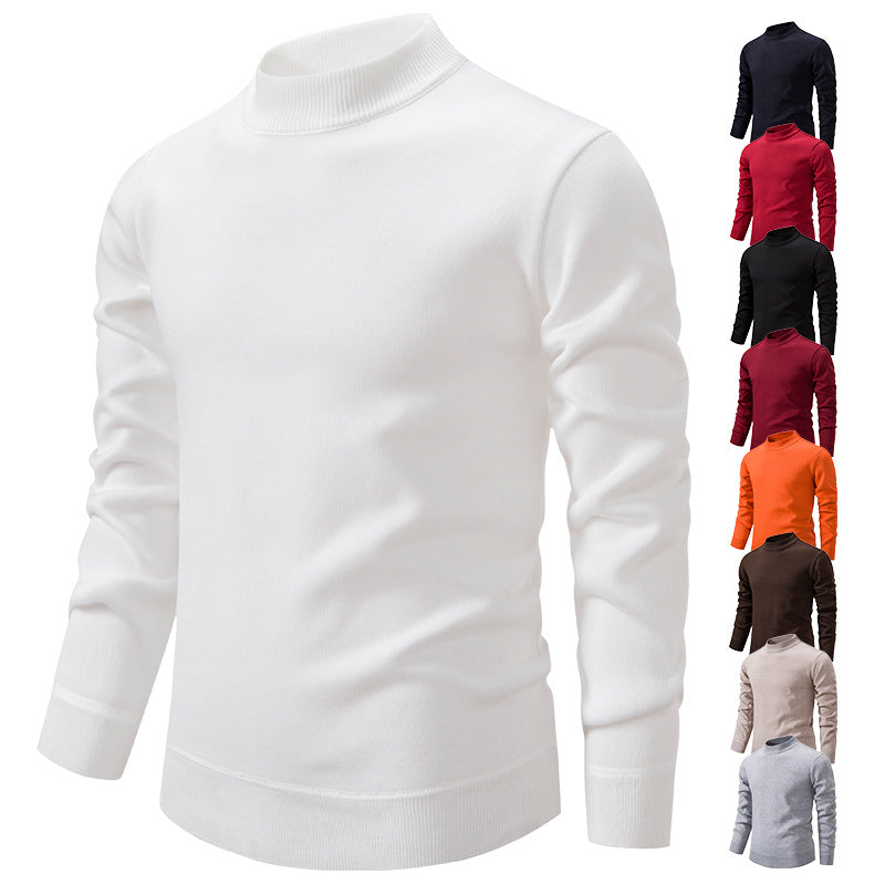 Herren Hochwertiger Strickpullover mit modernem Stehkragen Aliams