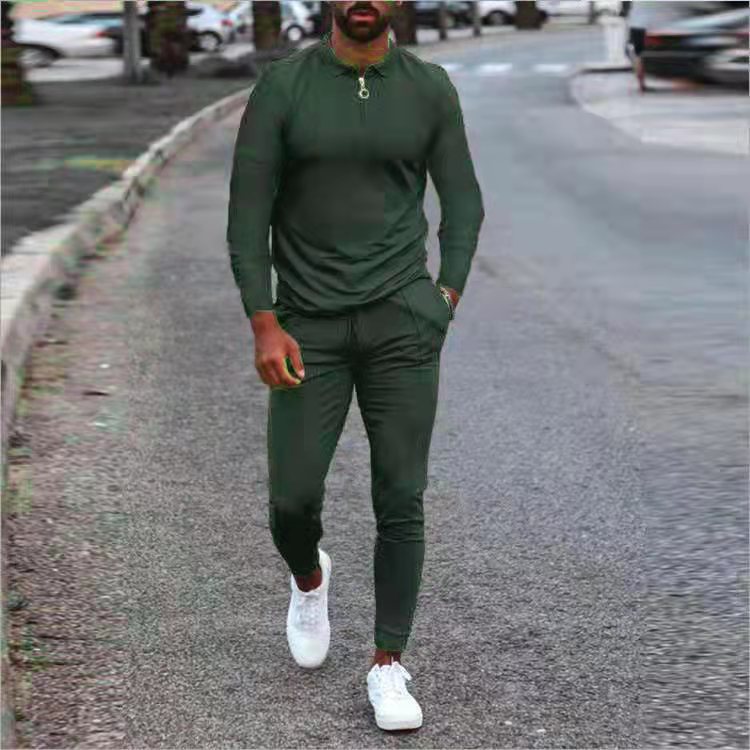 Herren Sportliches Set mit modernem Stehkragen und funktionalem Reißverschluss Aliams