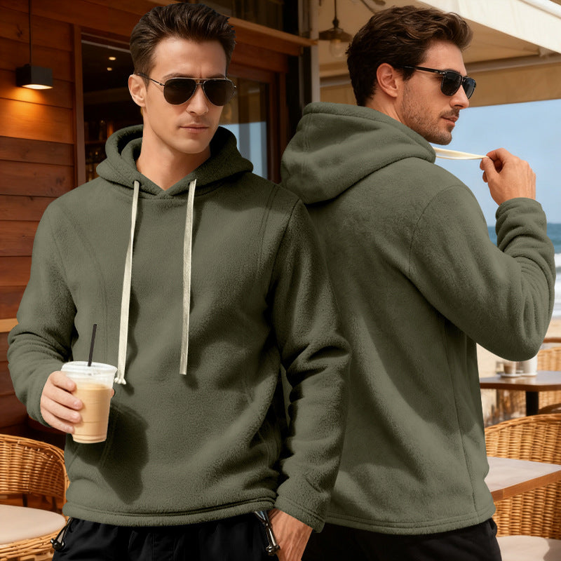 Herren Fleece-Pullover mit Kapuze Aliams