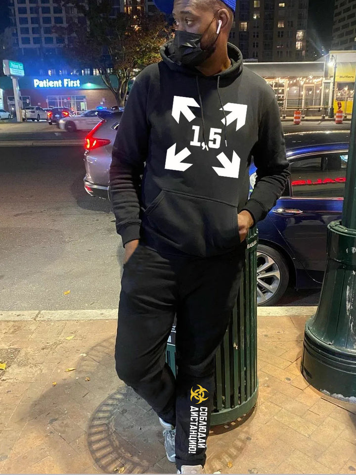 Herren Kapuzenpullover und Jogginghose Set mit modischem Druck Aliams