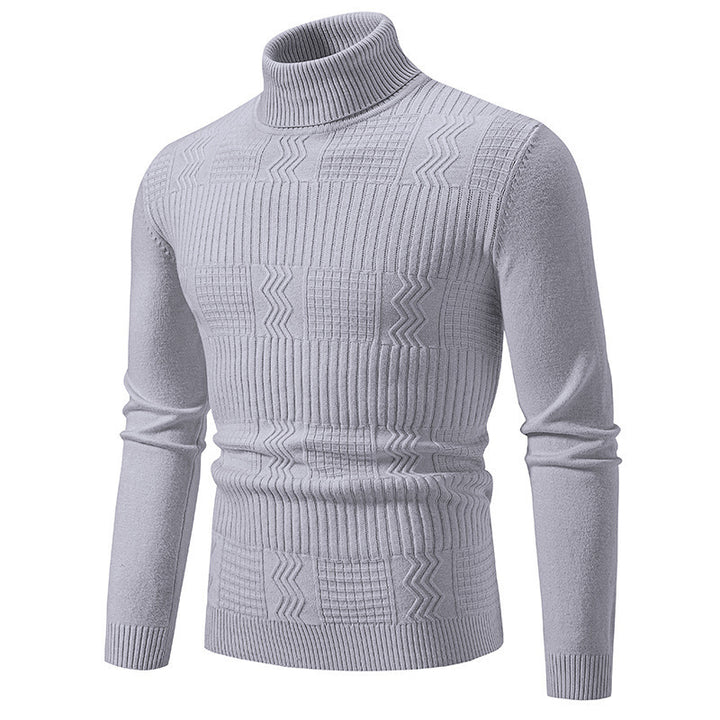 Herren eleganter Rollkragenpullover mit strukturiertem Design Aliams