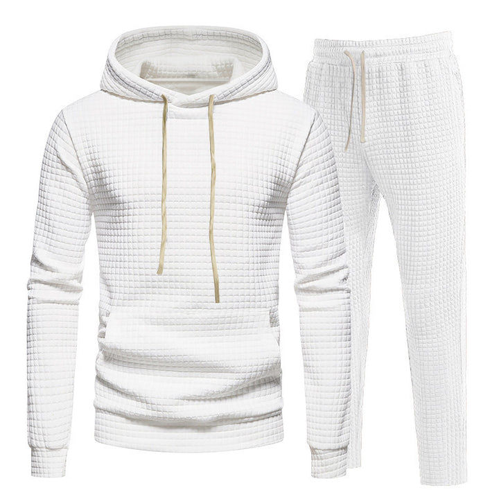Herren Sportliches Hoodie-Set mit modischem Strukturdesign und elastischen Bündchen Aliams