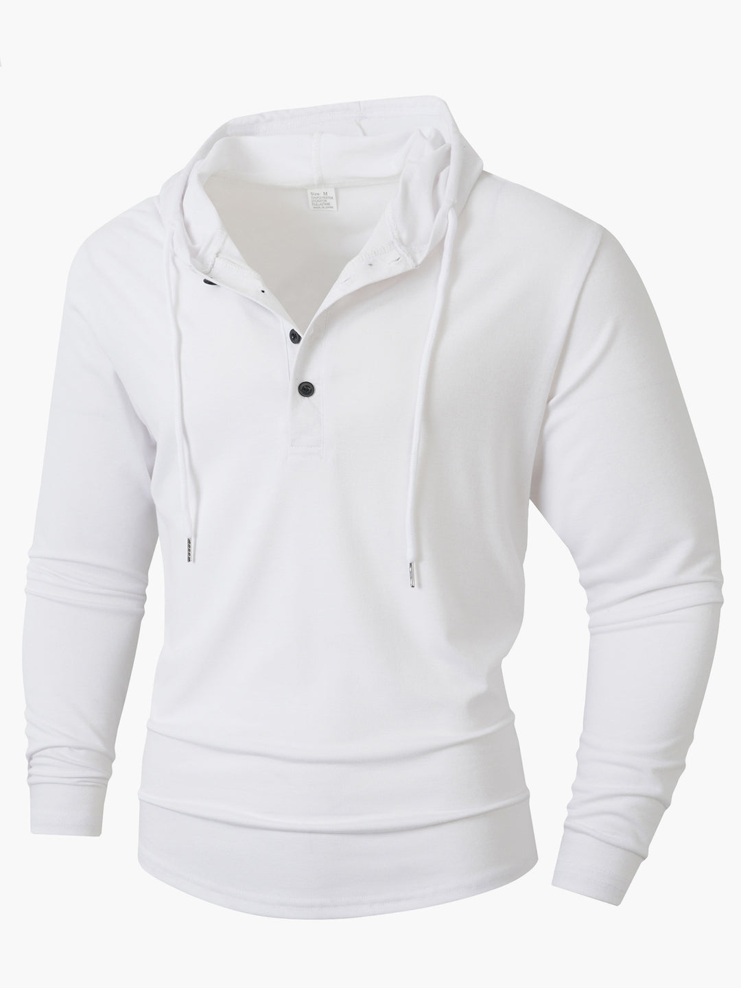 Herren Kapuzenshirt mit modernem Knopfverschluss und atmungsaktivem Stoff Aliams