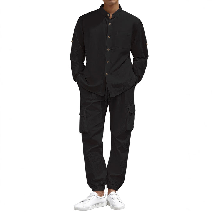 Herren Cargo-Set mit Stehkragen und elastischen Bündchen Aliams
