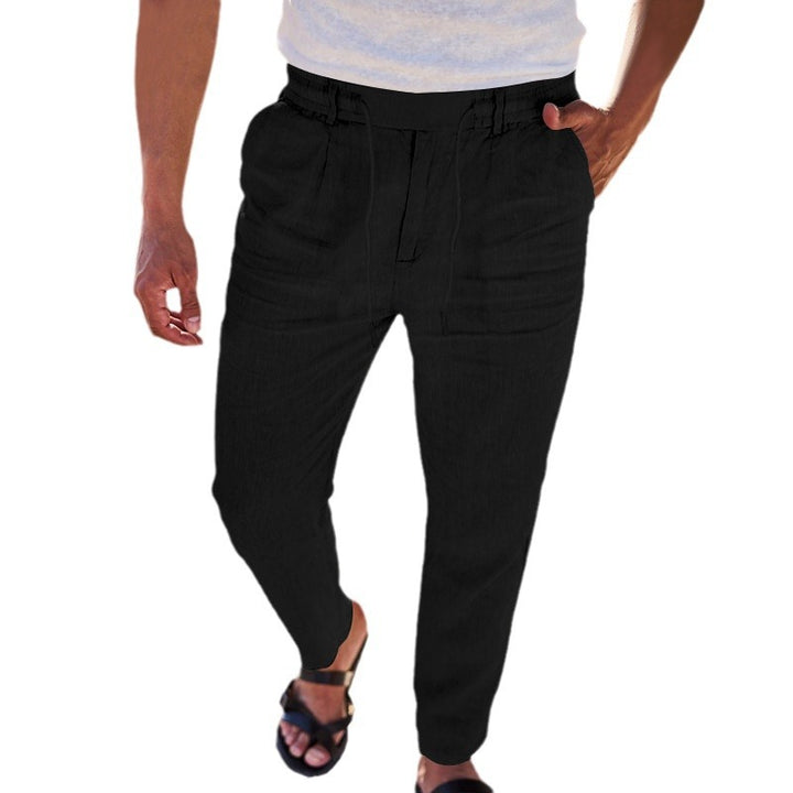 Herren bequeme Chino-Hose mit elastischem Bund und praktischen Taschen Aliams