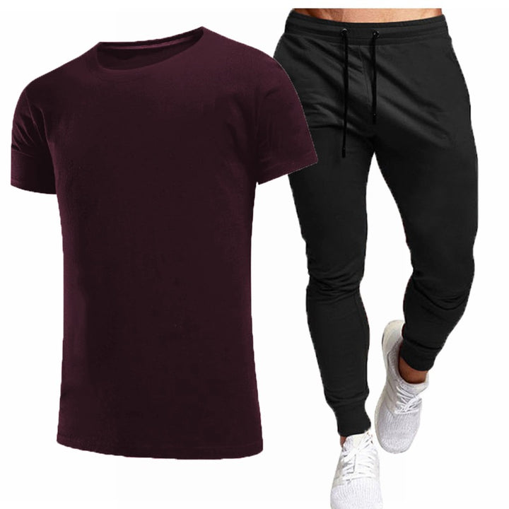 Herren Freizeit T-Shirt und Jogginghose Set Aliams
