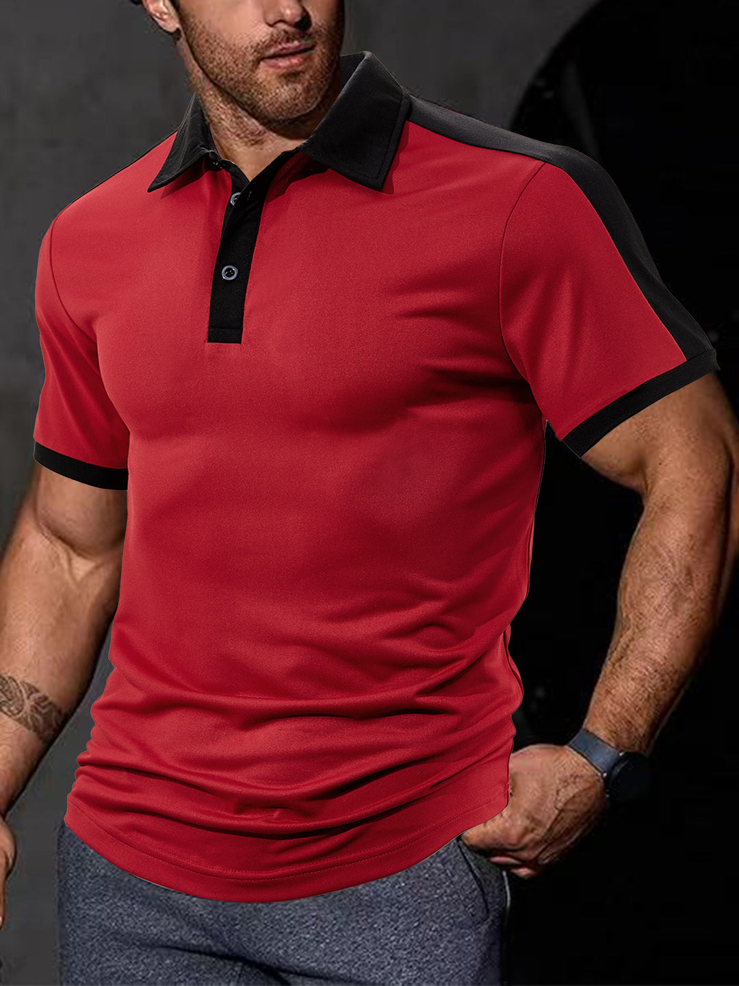 Herren Sportliches Polo-Shirt mit atmungsaktiver Struktur Aliams