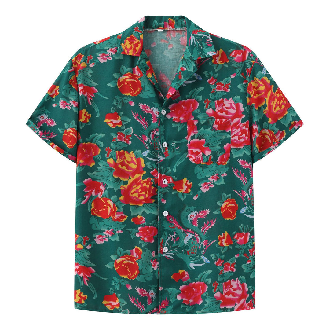 Damen Sommerliches Set mit floralem Kurzarmhemd und Shorts Aliams