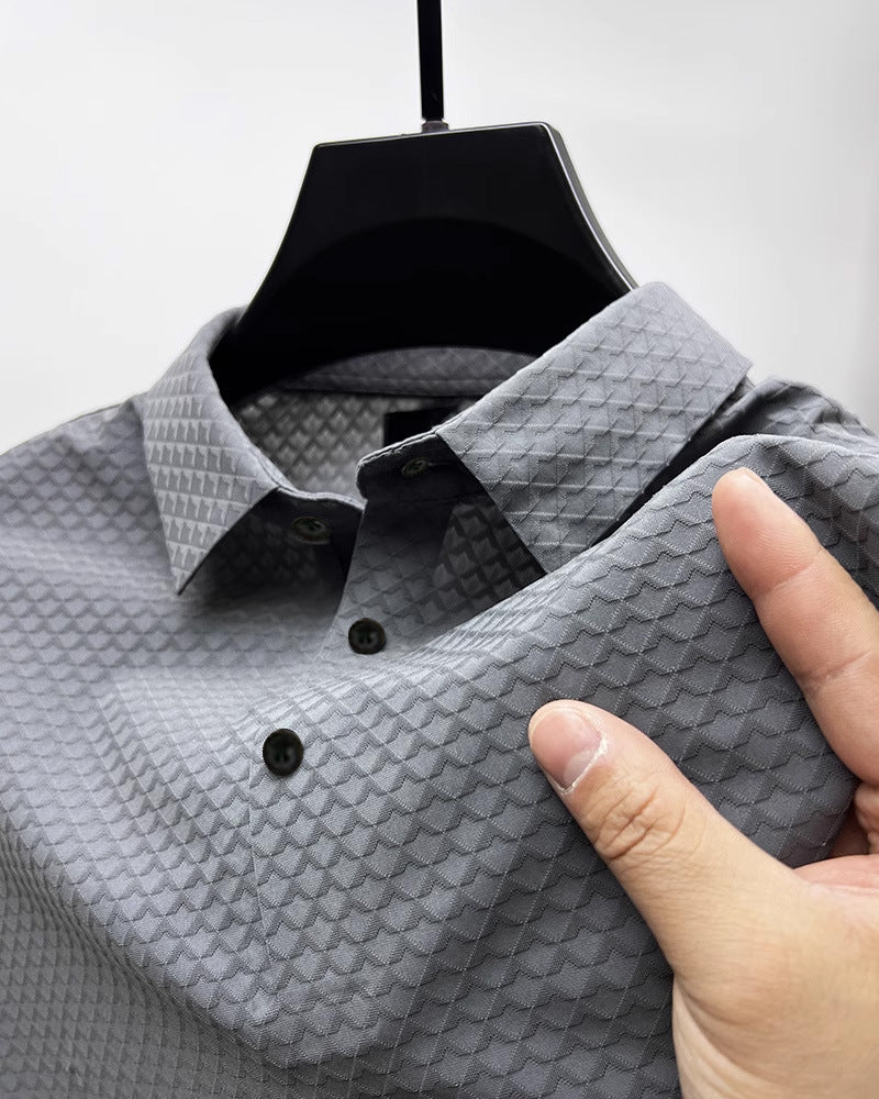 Herren strukturiertes Performance Button-Up-Shirt Aliams