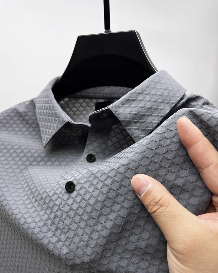 Herren strukturiertes Performance Button-Up-Shirt Aliams
