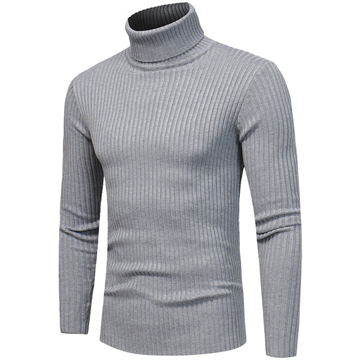 Herren Hochwertiger Rippenrollkragenpullover Aliams