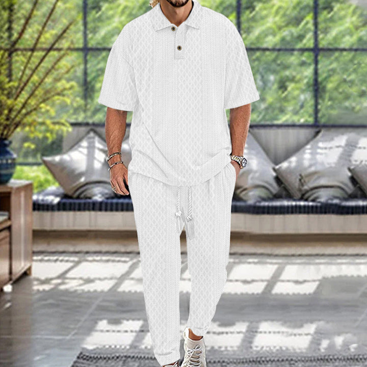 Herren Relaxed-Fit Freizeitanzug mit kontrastierenden Details und elastischem Bund Aliams