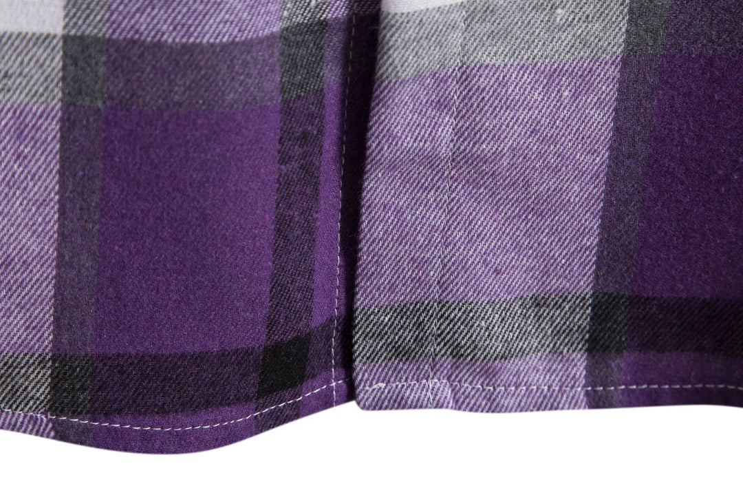 Herren Flanellhemd mit Kapuze und modernem Karomuster Aliams