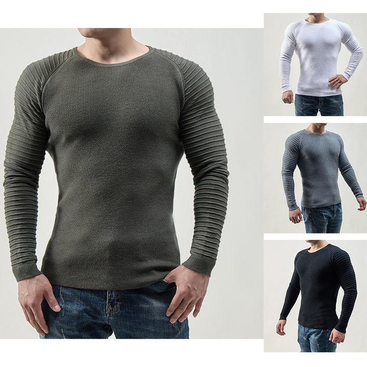 Herren Strickpullover mit strukturiertem Raglanärmel und modernem Schnitt Aliams