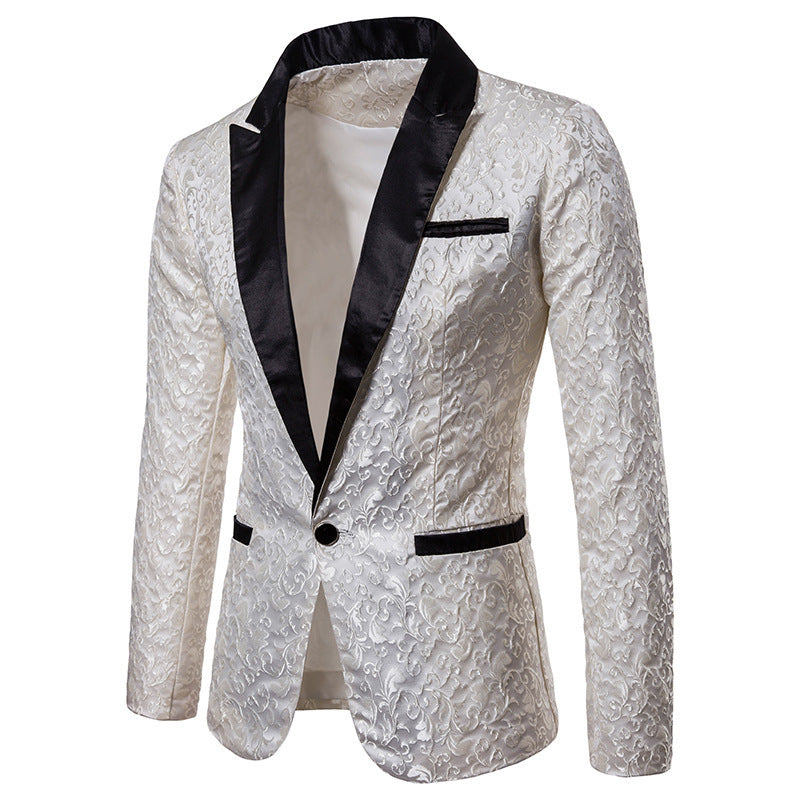 Herren eleganter Blazer mit floralen Mustern Aliams