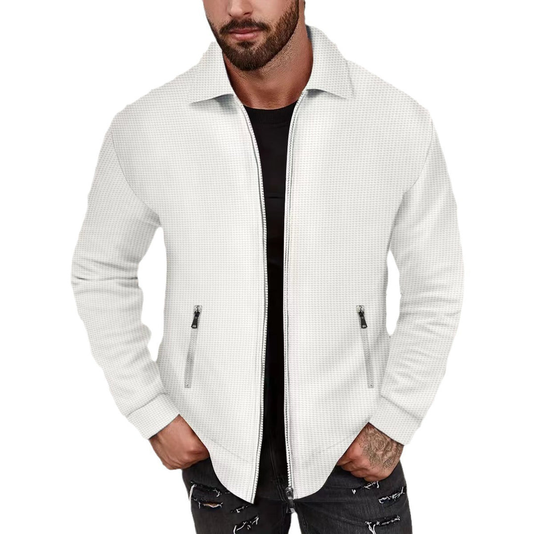 Herren Freizeitjacke mit strukturiertem Design und doppeltem Reißverschluss Aliams