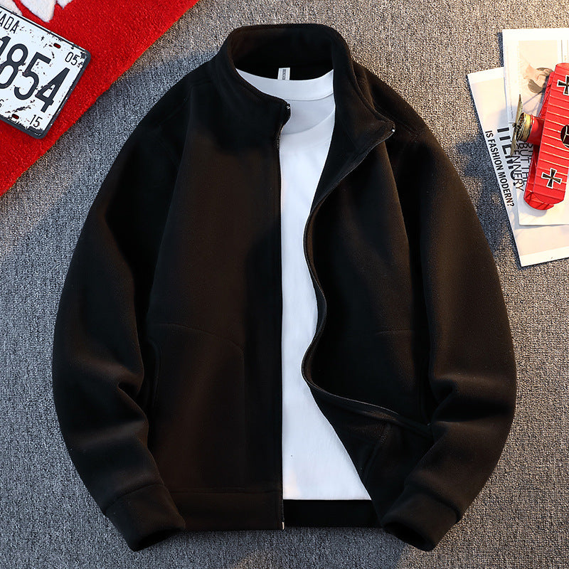 Herren Fleecejacke mit praktischen Taschen und durchgehendem Reißverschluss Aliams