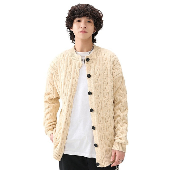 Herren Grobstrick-Cardigan mit praktischen Knöpfen Aliams