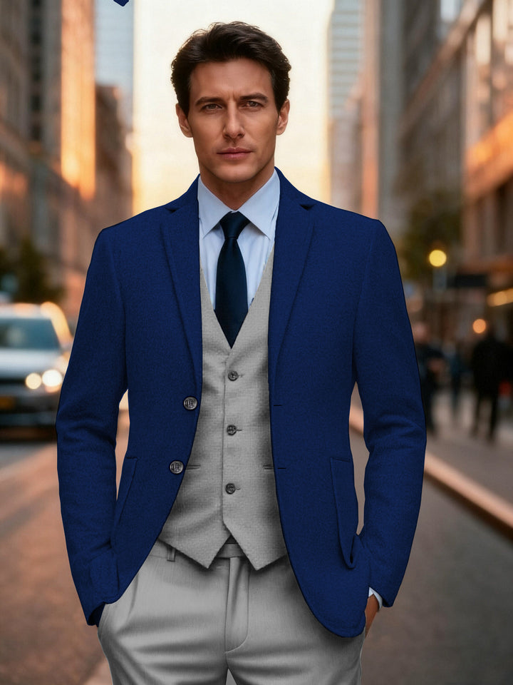 Herren klassischer einreihiger Blazer Aliams