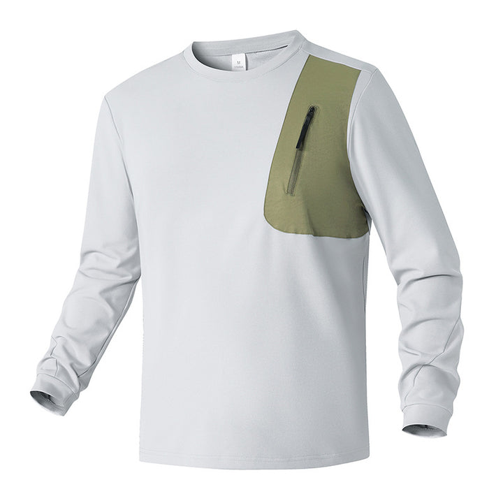 Herren funktionales Langarm-Shirt mit praktischer Brusttasche Aliams