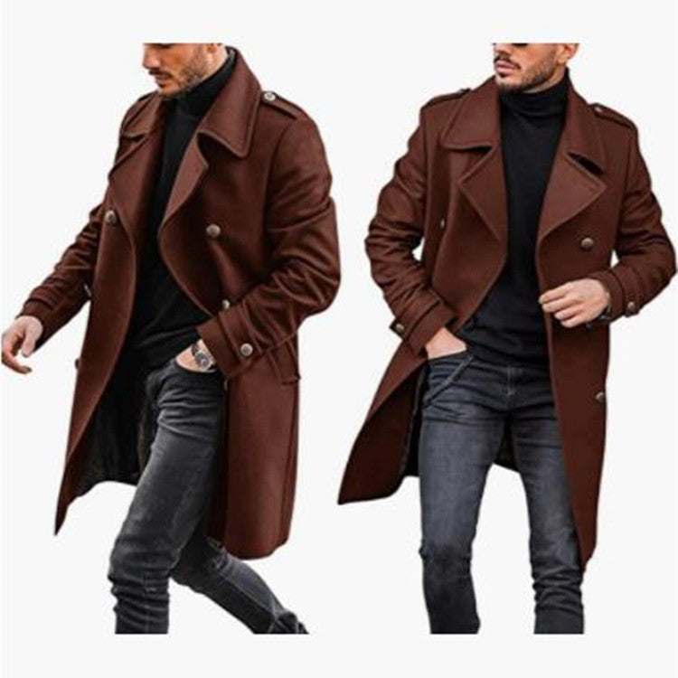 Herren eleganter Trenchcoat mit modernem Schnitt und praktischen Details Aliams