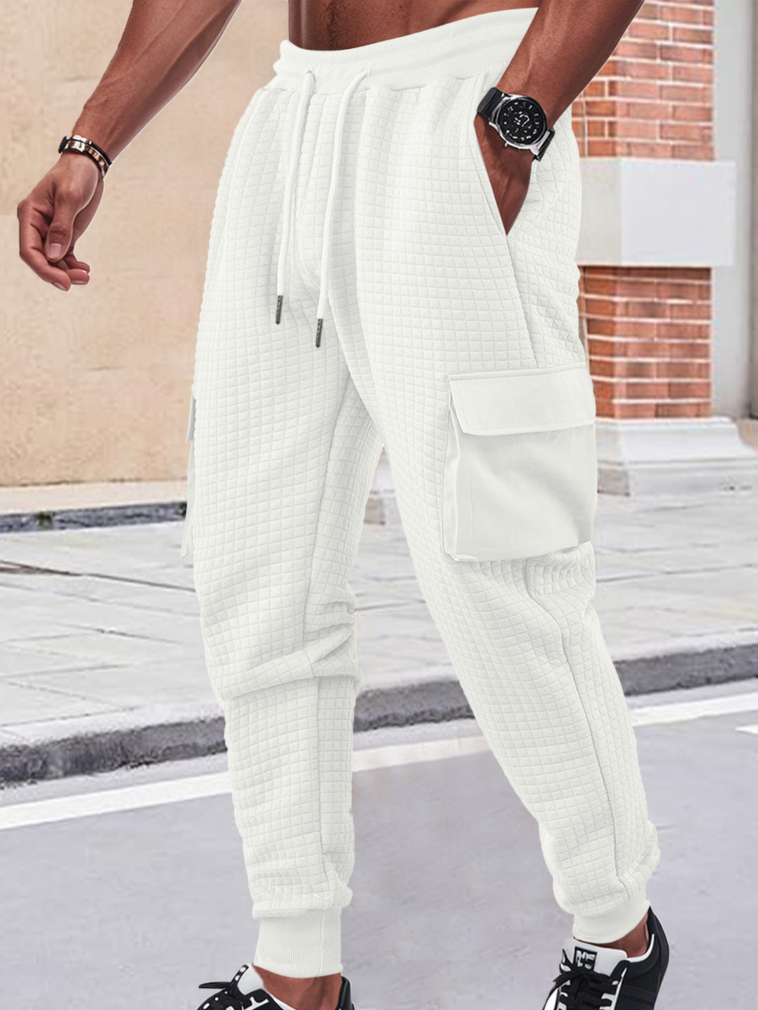 Herren Cargo-Hose mit elastischem Bund und praktischen Seitentaschen Aliams