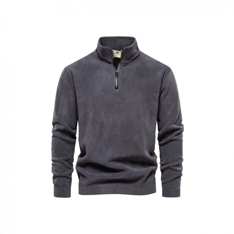 Herren Fleece-Pullover mit Stehkragen Aliams