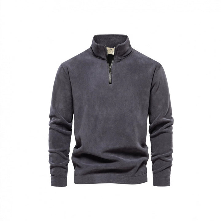 Herren Fleece-Pullover mit Stehkragen Aliams