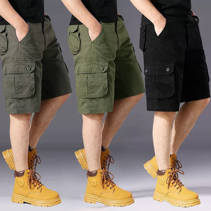Herren Cargo-Shorts mit einer Vielzahl von praktischen Taschen und verstellbarem Bund Aliams