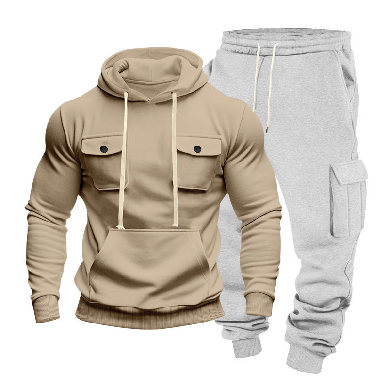 Herren Kapuzenpullover und Cargo-Hosen Set Aliams