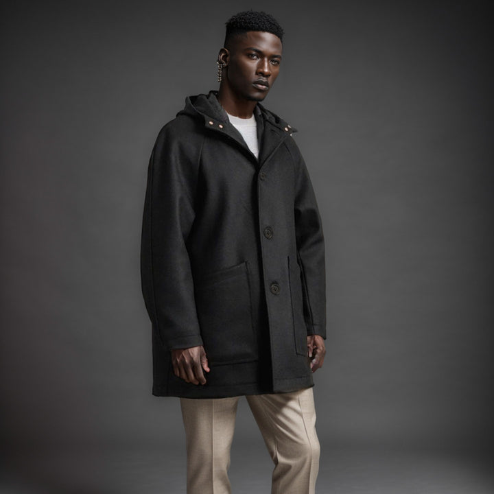 Herren praktische und elegante Softshell-Jacke mit Kapuze Aliams