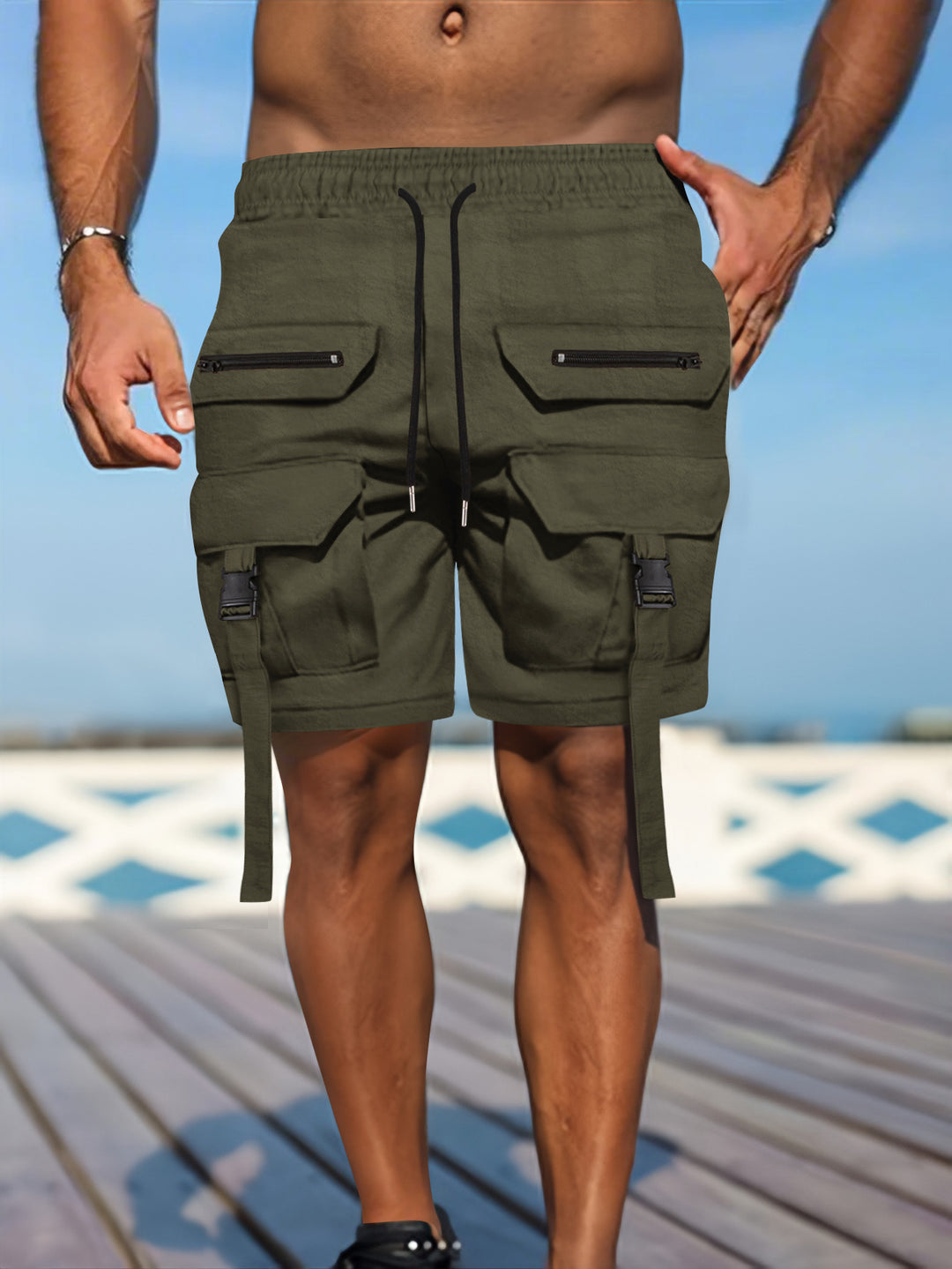 Herren Cargo Stil Utility Shorts Aliams