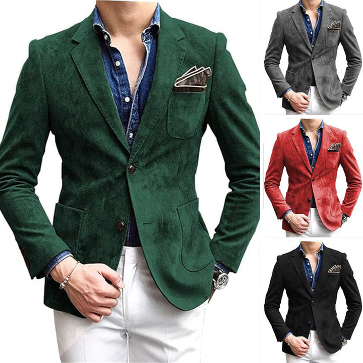 Herren eleganter Samtblazer mit modernem Schnitt und edlen Details Aliams