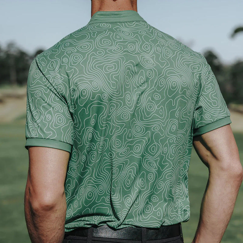 Herren Golf Polo mit modernem Muster Aliams