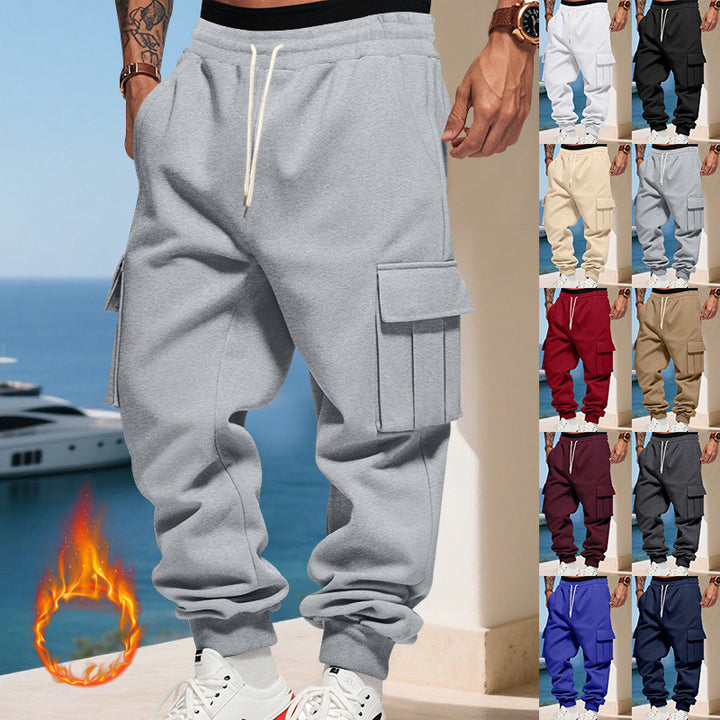 Herren Cargo-Jogginghose mit praktischen Seitentaschen und elastischem Bund Aliams