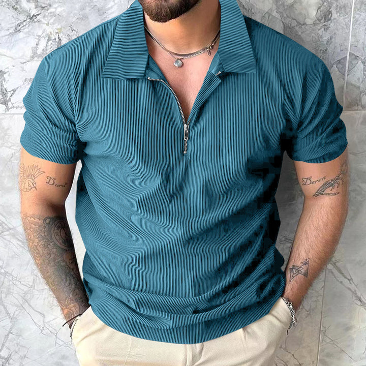 Herren Polohemd mit elegantem Reißverschluss Aliams