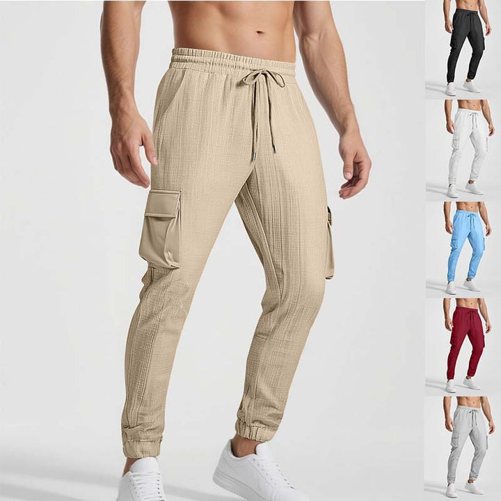 Herren Cargo-Jogginghose mit elastischem Bund und praktischen Taschen Aliams