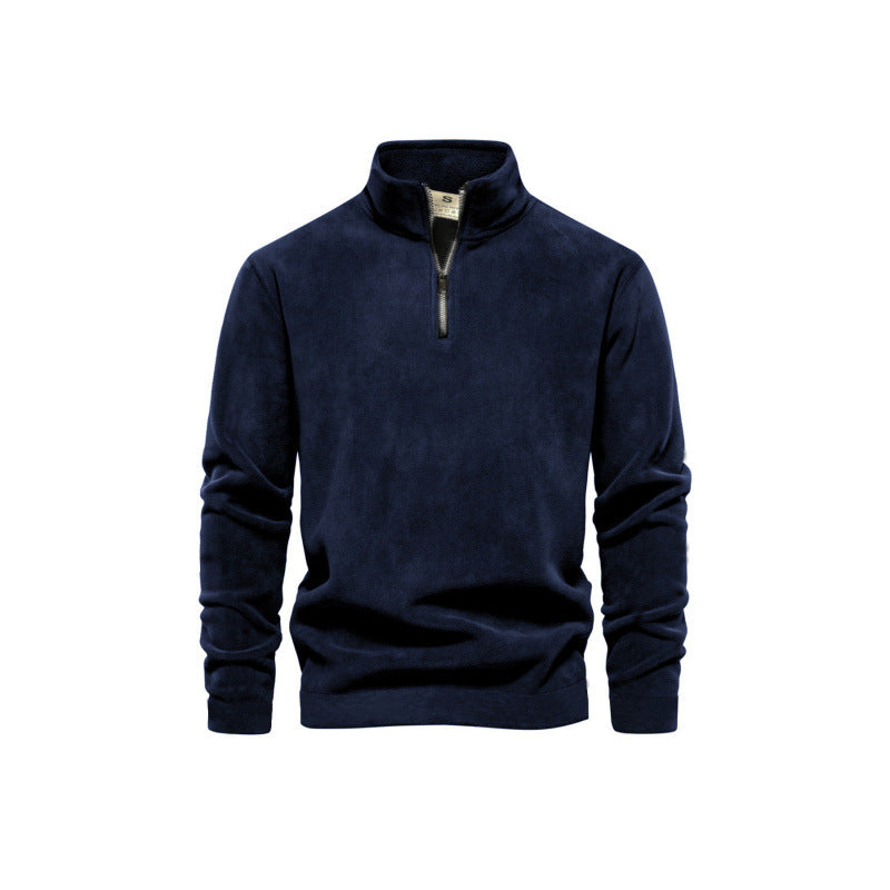 Herren Fleece-Pullover mit Stehkragen Aliams