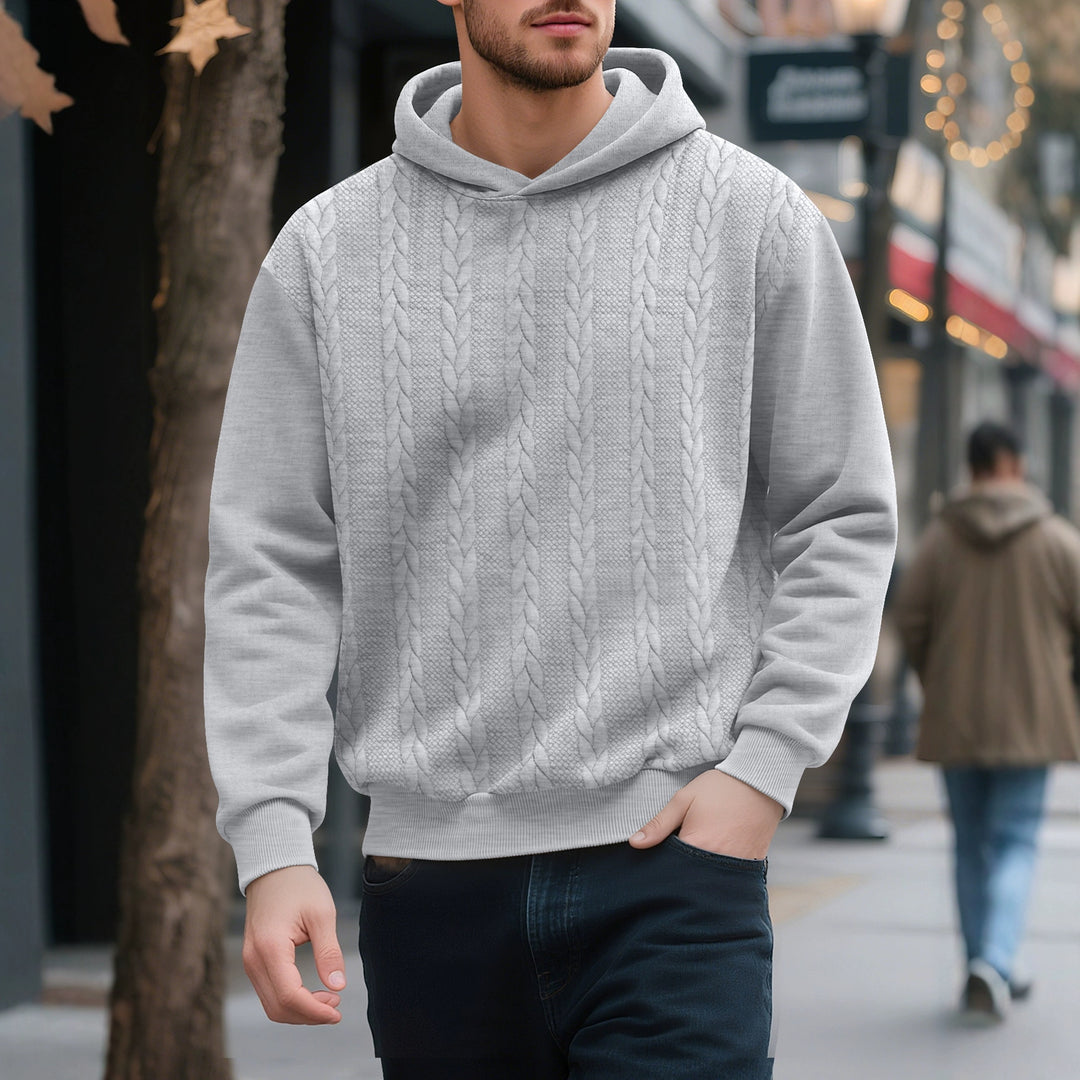 Herren Kapuzensweater mit innovativer Strickstruktur Aliams