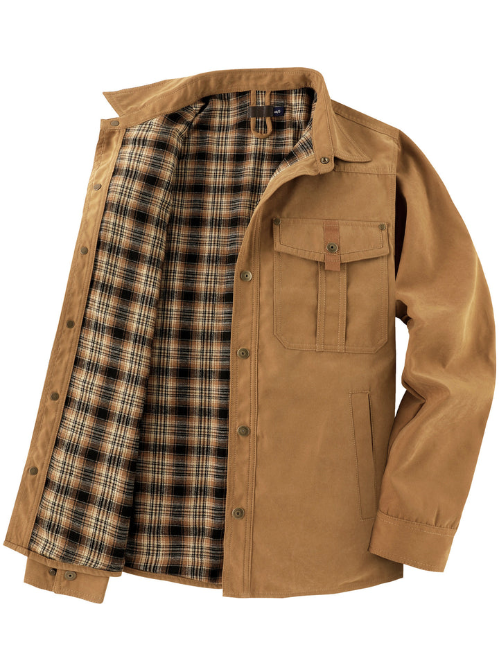 Herren Flanell gefütterte Arbeitsjacke Aliams