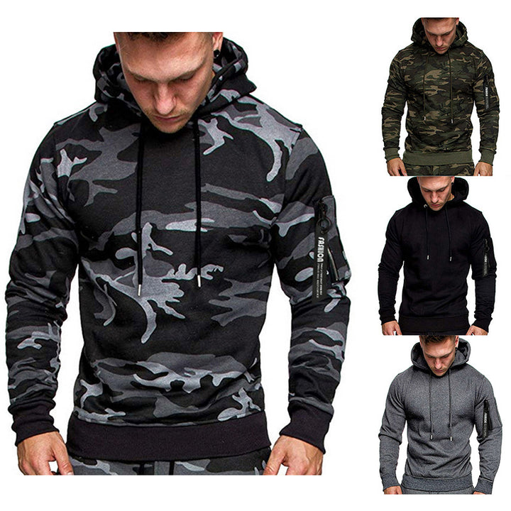 Herren sportlicher Hoodie mit seitlichem Reißverschluss Aliams