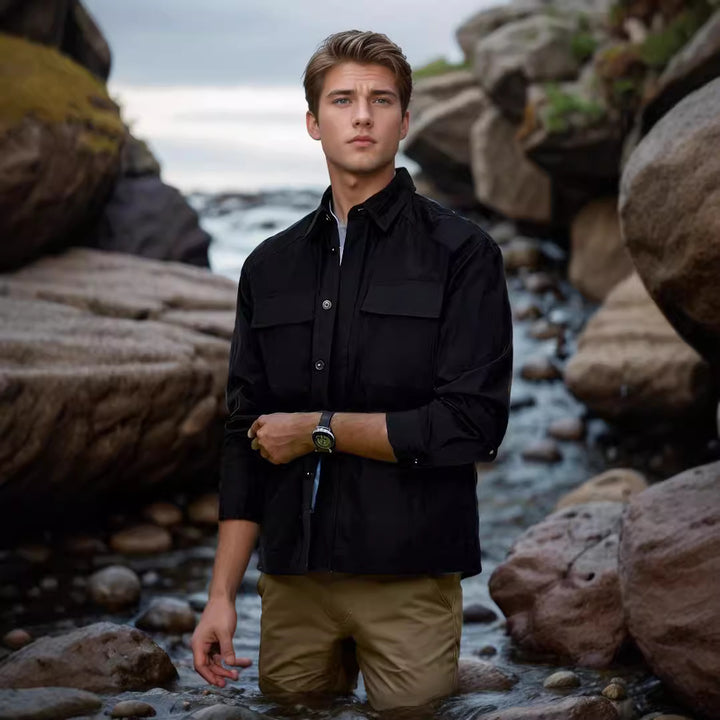 Herren praktische Freizeitjacke mit Brusttaschen und modernem Schnitt Aliams