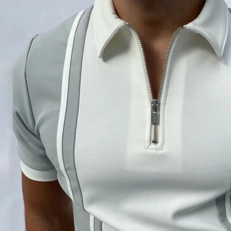 Herren Poloshirt mit modischem Reißverschluss und sportlichem Design Aliams
