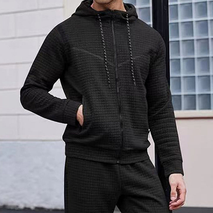 Herren stylische Jacke mit strukturiertem Design und praktischem Reißverschluss Aliams