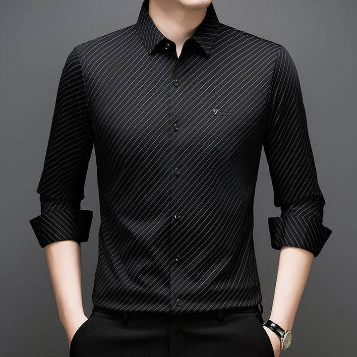 Herren klassisches Streifenhemd Aliams