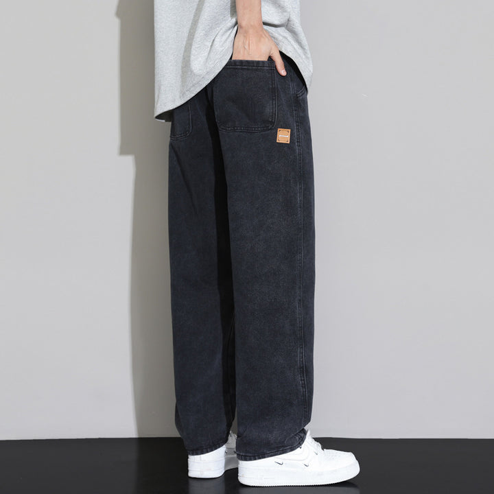 Herren lässige weite Jeanshose Aliams