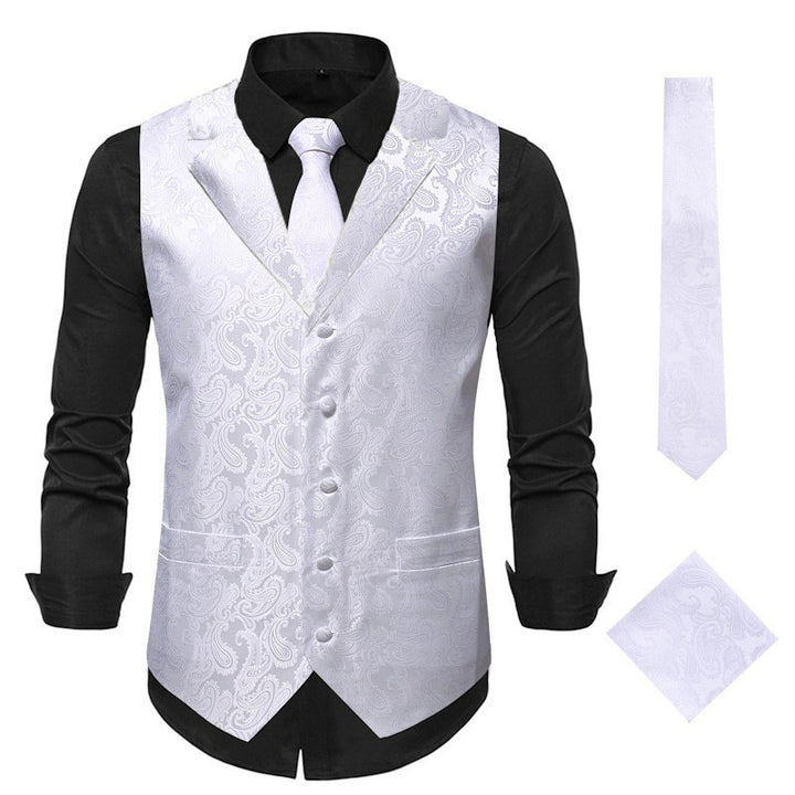 Herren elegante Weste mit Paisley-Muster Aliams